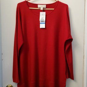 Michael Kors red knit sweater XL